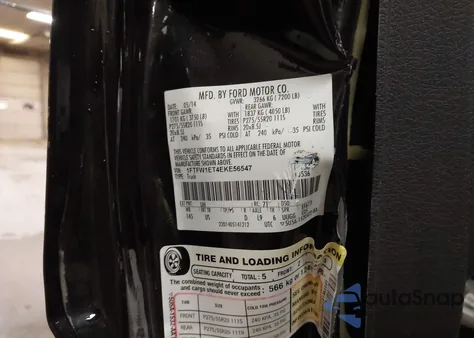 2014 Ford F-150 Xlt from USA, damaged, VIN 1FTFW1ET4EKE56547